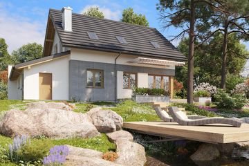  Projekt domu Pamela (1414) (KRD2626) - projekt domu parterowego z poddaszem - Zdjęcie 3