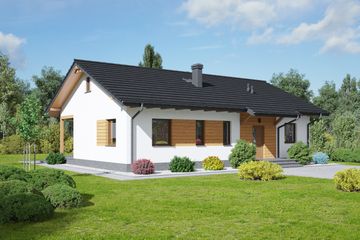  Projekt domu Adomierz 1dws (KRP2343) - projekt domu parterowego - Zdjęcie 1