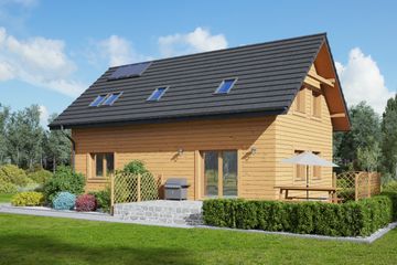  Projekt domu Piekarów dws (KRP2345) - projekt domu parterowego z poddaszem - Zdjęcie 2