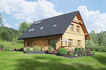  Projekt domu Piekarów dw (KRP2346) - projekt domu parterowego z poddaszem - Zdjęcie 2