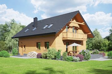  Projekt domu Bronowice 3gk dws (KRP2348) - projekt domu parterowego z poddaszem - Zdjęcie 2