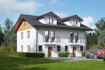  Projekt domu Pasowo ab (KRP2351) - projekt domu parterowego z poddaszem - Zdjęcie 1