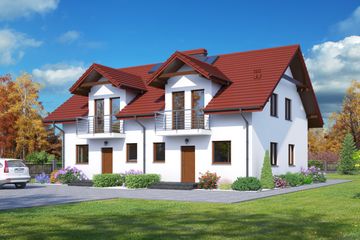  Projekt domu Piaskowo 3 ab (KRP2352) - projekt domu parterowego z poddaszem - Zdjęcie 1