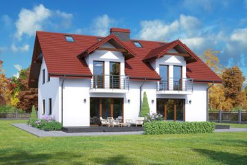  Projekt domu Piaskowo 3 ab (KRP2352) - projekt domu parterowego z poddaszem - Zdjęcie 2