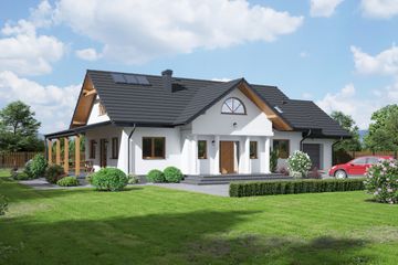  Projekt domu Chmielów z garażem 35 (KRP2354) - projekt domu parterowego - Zdjęcie 1