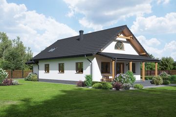  Projekt domu Chmielów z garażem 35 (KRP2354) - projekt domu parterowego - Zdjęcie 2