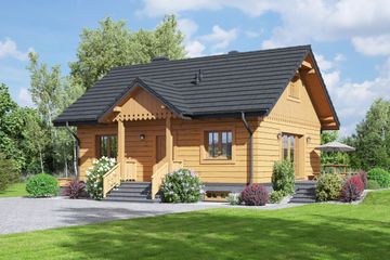  Projekt domu Miłków 19 dws (KRP2355) - projekt domu parterowego - Zdjęcie 1