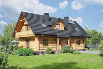  Projekt domu Zawoja dw 53 (KRP2356) - projekt domu parterowego z poddaszem - Zdjęcie 1