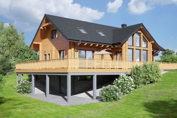  Projekt domu Wyżne 1 dw (KRP2357) - projekt domu parterowego z poddaszem - Zdjęcie 1