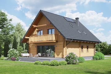  Projekt domu Grochowice 1dw (KRP2360) - projekt domu parterowego z poddaszem - Zdjęcie 1