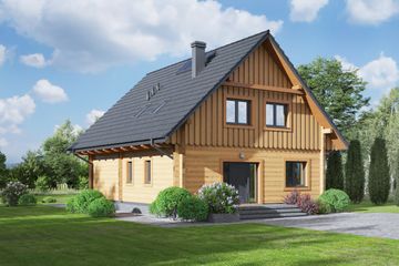  Projekt domu Grochowice 1dw (KRP2360) - projekt domu parterowego z poddaszem - Zdjęcie 2