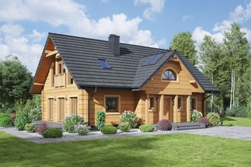  Projekt domu Chmielów dw 35 (KRP2365) - projekt domu parterowego z poddaszem - Zdjęcie 1