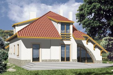  Projekt domu Wiera B (WRR1028) - projekt domu parterowego z poddaszem - Zdjęcie 2