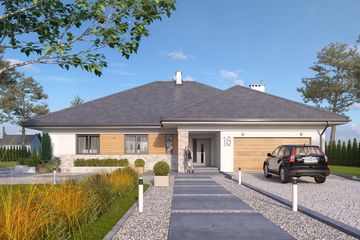  Projekt domu Decyma 14 (BSA2264) - projekt domu parterowego - Zdjęcie 1