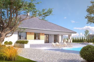  Projekt domu Decyma 14 (BSA2264) - projekt domu parterowego - Zdjęcie 4