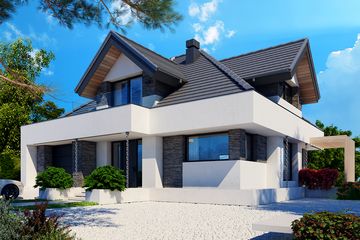  Projekt domu Alicja X (BSB1146) - projekt domu parterowego z poddaszem - Zdjęcie 2