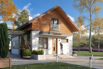  Projekt domu Pryma 2 (BSA2267) - projekt domu parterowego z poddaszem - Zdjęcie 3