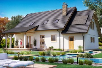  Projekt domu BW-17 wariant 4 (JGC1230) - projekt domu parterowego z poddaszem - Zdjęcie 2