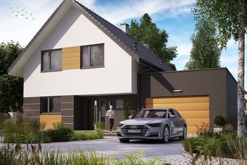  Projekt domu KA109 T (PKT1121) - projekt domu parterowego z poddaszem - Zdjęcie 1