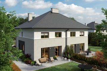  Projekt domu Eco 23 - dwulokalowy (WOZ1040) - projekt domu z pełnym piętrem - Zdjęcie 2