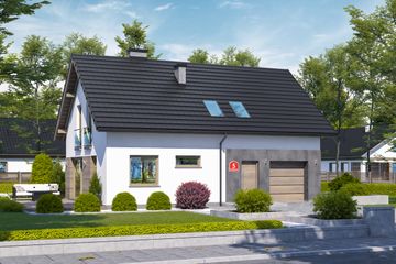  Projekt domu przy Głogowej 5 (KRK1657) - projekt domu parterowego z poddaszem - Zdjęcie 1