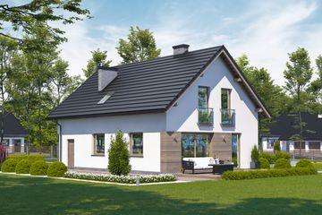  Projekt domu przy Głogowej 5 (KRK1657) - projekt domu parterowego z poddaszem - Zdjęcie 2