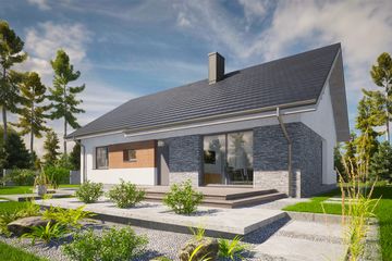  Projekt domu Domena 103 C1 (WRW1344) - projekt domu parterowego - Zdjęcie 2