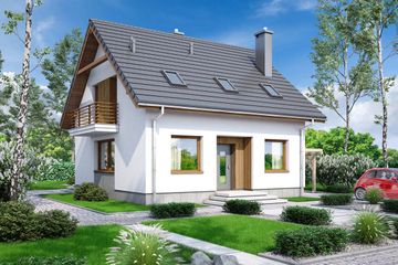  Projekt domu Monte (WOF1136) - projekt domu parterowego z poddaszem - Zdjęcie 2