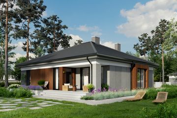  Projekt domu Eco 35 (WOZ1041) - projekt domu parterowego - Zdjęcie 1