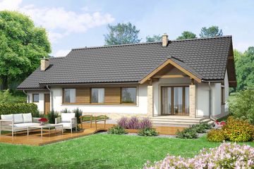  Projekt domu Mokka 7 (WOF1105) - projekt domu parterowego - Zdjęcie 2