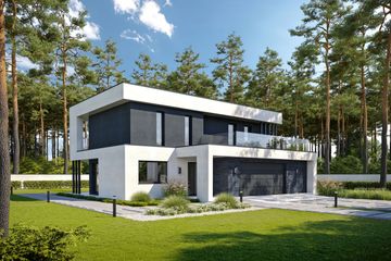  Projekt domu Stanowczy D70 (WWB1079) - projekt domu z pełnym piętrem - Zdjęcie 1