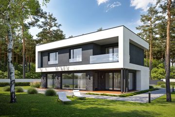  Projekt domu Stanowczy D70 (WWB1079) - projekt domu z pełnym piętrem - Zdjęcie 2