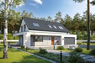  Projekt domu Dostrzegalny D71 (WWB1080) - projekt domu parterowego z poddaszem - Zdjęcie 3