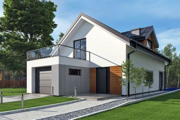  Projekt domu uA160 (WCB1197) - projekt domu parterowego z poddaszem - Zdjęcie 1