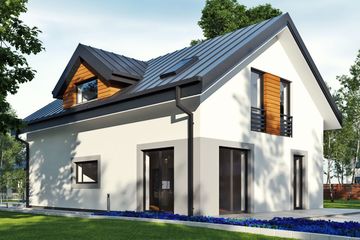  Projekt domu uA160 (WCB1197) - projekt domu parterowego z poddaszem - Zdjęcie 2