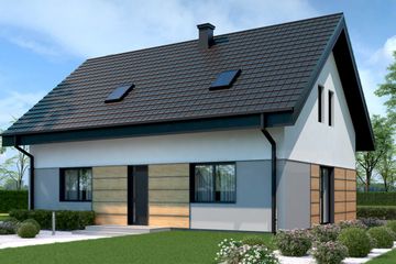  Projekt domu uA144 (WCB1200) - projekt domu parterowego z poddaszem - Zdjęcie 1