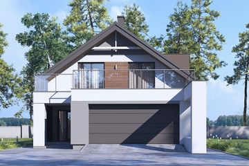  Projekt domu uA151 (WCB1201) - projekt domu parterowego z poddaszem - Zdjęcie 4