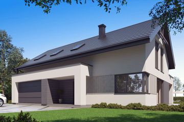  Projekt domu uA156 (WCB1202) - projekt domu parterowego z poddaszem - Zdjęcie 1