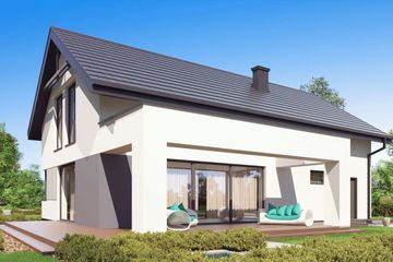  Projekt domu uA156 (WCB1202) - projekt domu parterowego z poddaszem - Zdjęcie 2