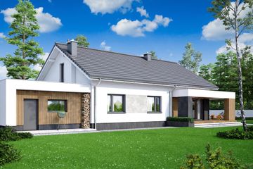 Projekt domu Papaja (WOF1137) - projekt domu parterowego - Zdjęcie 4