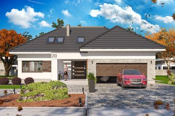  Projekt domu Padme 6 (WOE1153) - projekt domu parterowego z poddaszem - Zdjęcie 3