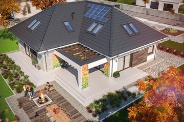  Projekt domu Padme 6 (WOE1153) - projekt domu parterowego z poddaszem - Zdjęcie 4