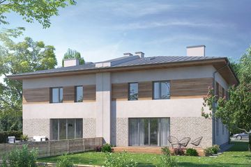  Projekt domu MJS-104 Dwurodzinny (WBD1006) - projekt domu z pełnym piętrem - Zdjęcie 2