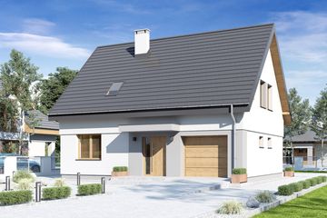  Projekt domu Igor z garażem 1-st. [A] (WRF2007) - projekt domu parterowego z poddaszem - Zdjęcie 3