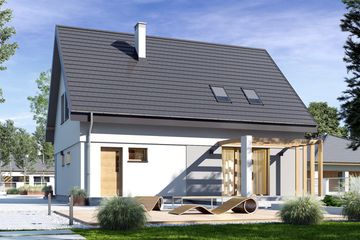  Projekt domu Igor z garażem 1-st. [A] (WRF2007) - projekt domu parterowego z poddaszem - Zdjęcie 4