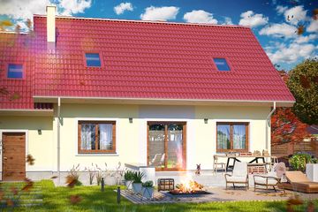  Projekt domu Bianka (WOE1037) - projekt domu parterowego z poddaszem - Zdjęcie 4