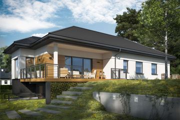  Projekt domu Laguna 3 pełne podpiwniczenie (SLN2676) - projekt domu parterowego - Zdjęcie 2