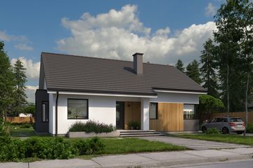  Projekt domu Eco 36 (WOZ1042) - projekt domu parterowego - Zdjęcie 1