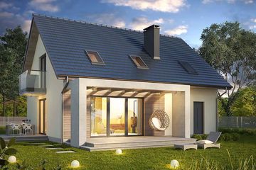 Projekt domu Melba 2 - parterowy z poddaszem dom o powierzchni 151,20 m², dach dwuspadowy - ujęcie 2