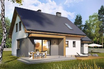  Projekt domu Melonik (WRN1462) - projekt domu parterowego z poddaszem - Zdjęcie 1